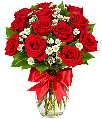 Red Roses with Jasmin Bouquet باقة الجوري الأحمر والياسمين